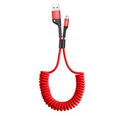 Кабель Baseus Fish eye Spring Data Cable USB For Type-C 3A 1M красный