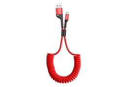 Кабель Baseus Fish eye Spring Data Cable USB For Type-C 3A 1M красный