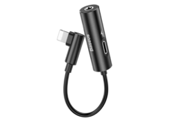 Аудио-переходник для iPhone Baseus L42 IP Male to 3.5mm+IP Female Adapter черный