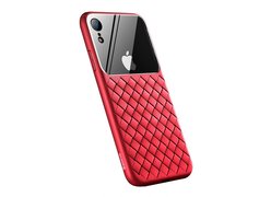 Чехол Baseus Glass & Weaving Apple iPhone XS Max красный