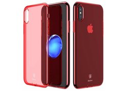 Baseus Simple Series Case iPhone X/XS прозрачно-красный