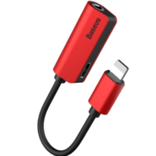 Кабель-переходник Lightning - Dual Lightning Baseus L37 красный