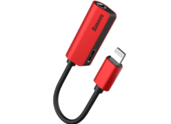 Кабель-переходник Lightning - Dual Lightning Baseus L37 красный