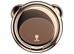 Кольцо-держатель Baseus Bear Finger Metal Ring коричневый