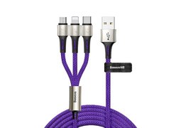 Кабель Baseus caring touch selection 1-in-3 USB cable синий