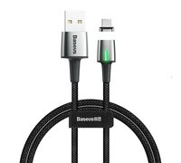 Кабель Baseus Zinc Magnetic USB для Micro 2.4A 1m черный