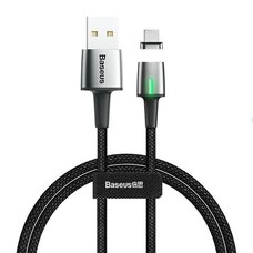 Кабель Baseus Zinc Magnetic USB для Micro 2.4A 1m черный