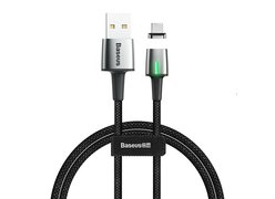 Кабель Baseus Zinc Magnetic USB для Micro 2.4A 1m черный