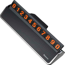 Табличка для номера телефона Baseus hermit Temporary Parking Number Card темно-серый