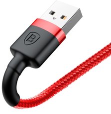 Кабель USB Baseus Kevlar Lightning Cable 1 m красный