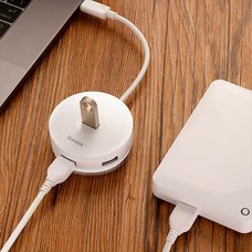 Хаб Baseus Round Box HUB Adapter USB 3.0 to USB3.0х1+USB2.0х3 белый