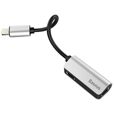 Кабель-переходник Lightning - Dual Lightning Baseus L37 серебряный