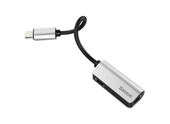 Кабель-переходник Lightning - Dual Lightning Baseus L37 серебряный