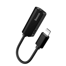 Адаптер Baseus iPhone 7/7Plus - L32 IP Male to 3.5mm+IP Female черный