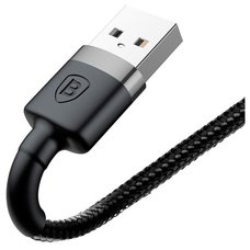 Кабель USB Baseus Kevlar Lightning Cable 1 m серо-черный