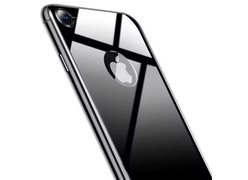 Baseus 4D Arc Back Glass Film For iPhone 8 серый