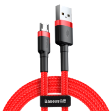 Кабель Baseus Cafule Usb to Micro Usb cable 2.4A 1 M CAM красный