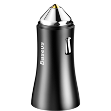 Автомобильное зарядное устройство Baseus Golden Contactor Dual U Intelligent Car Charger черный