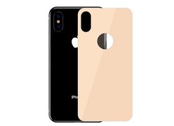 Защитное стекло Baseus 4D Tempered Back Glass для задней панели iPhone XS Max золотой