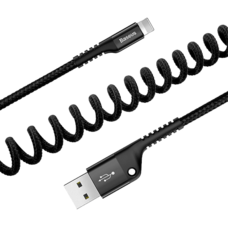 Кабель для iPod, iPhone, iPad Baseus Fish Eye Spring USB to Lightning черный