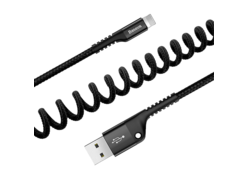 Кабель для iPod, iPhone, iPad Baseus Fish Eye Spring USB to Lightning черный