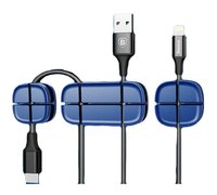 Держатель для проводов Baseus Cross Peas Cable Clip синий