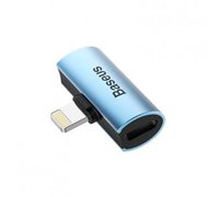 Адаптер Baseus L46 iPhone Male to Dual iPhone Female Adapters голубой