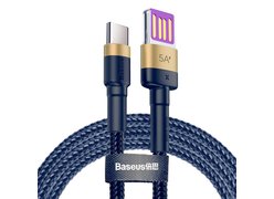 Кабель Baseus Cafule HW Quick Charging USB Blind Interpolation For Type-C золотой+синий