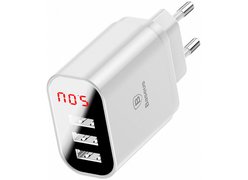 Сетевой адаптер Baseus Mirror Lake 3 USB 3.4 A белый