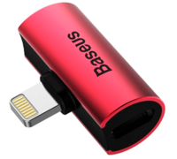 Адаптер Baseus L46 iPhone Male to Dual iPhone Female Adapters черно-красный