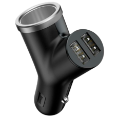 Автомобильное зарядное устройство Baseus Y type dual USB черный