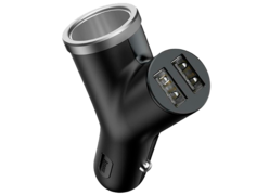 Автомобильное зарядное устройство Baseus Y type dual USB черный
