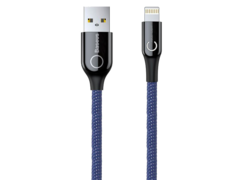 Кабель Baseus C-shaped Light Intelligent Power-Off синий