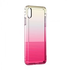 Baseus Colorful airbag protection Case For iPhone X/XS розовый