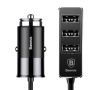 Автомобильное зарядное устройство Baseus Enjoy Together Four Interfaces Output Patulous Car Charger 5.5A черный