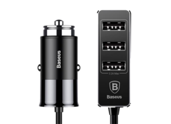 Автомобильное зарядное устройство Baseus Enjoy Together Four Interfaces Output Patulous Car Charger 5.5A черный