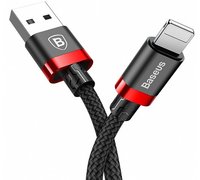 Кабель USB Baseus Kevlar Lightning Cable 1 m красно-черный