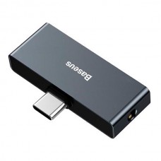 Адаптер Baseus Type-C Male to C & 3.5mm Female Adapter L57 серый
