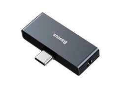 Адаптер Baseus Type-C Male to C & 3.5mm Female Adapter L57 серый