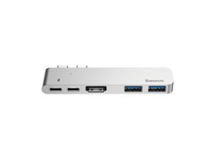 USB-концентратор Baseus Thunderbolt C+Dual Type-C to USB3.0/HDMI/Type-C (CAHUB-B0G) для MacBook Pro 2016/2017