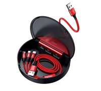 Кабель Baseus Car Sharing Charging Station (Type-C+Dual USB) красный