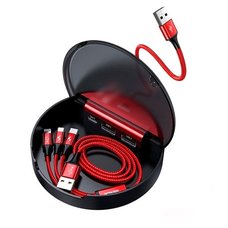 Кабель Baseus Car Sharing Charging Station (Type-C+Dual USB) красный