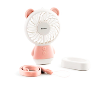 Мини-вентилятор Baseus Dharma bear Fan розовый