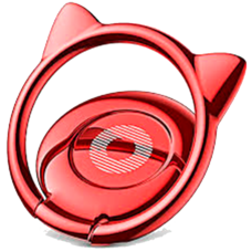 Кольцо-держатель Baseus Cat Ear Ring Bracket красный