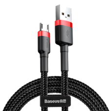 Кабель Baseus Cafule Usb to Micro Usb cable 2.4A 2M CAM красно-черный