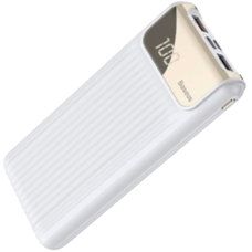 Внешний аккумулятор Baseus Thin Digital 10000mAh Power Bank белый