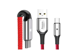 Кабель Baseus X-type Light красный