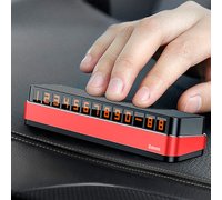 Автовизитка Baseus Moonlight Box Series Temporary Parking Number Plate красный