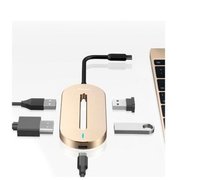 USB-хаб Baseus O HUB Type-C Multi-function Converter Silver (CABOOK-0S) золотой