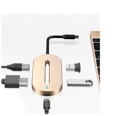 USB-хаб Baseus O HUB Type-C Multi-function Converter Silver (CABOOK-0S) золотой